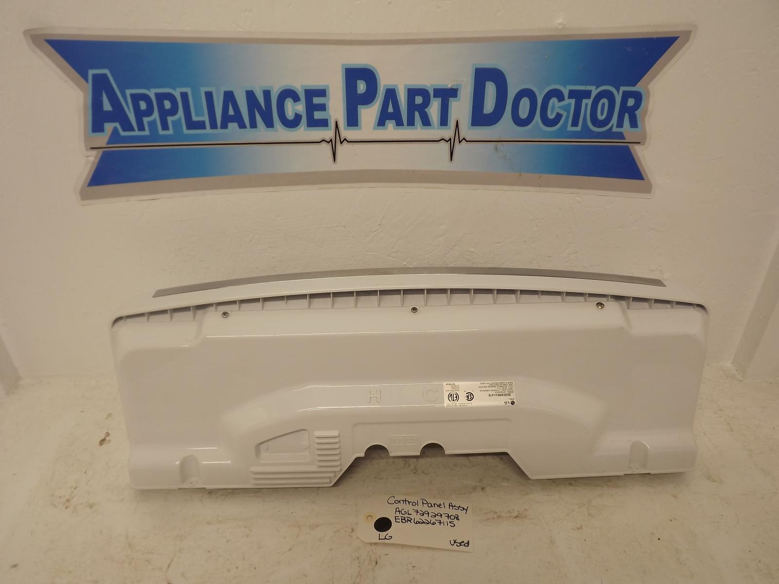 LG Washer AGL72929708 EBR62267115 Control Panel Assy Used LG Washer AGL72929708 EBR62267115 Control Panel Assy Used